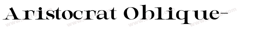 Aristocrat Oblique字体转换